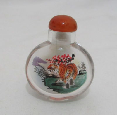 בקבוק בושם זכוכית ציור יד בתוך הבקבוק