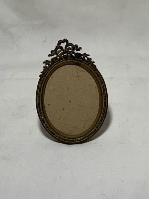 מסגרת לתמונה מיניאטורה ברונזה עתיק 7.5X 5 ס''מ