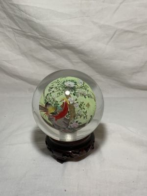 יצירת אומנות מזכוכית הפוכה כדור זכוכית סיני עם ציור עבודת יד שצויר מבפנים עבודה איכותית מעוטר 