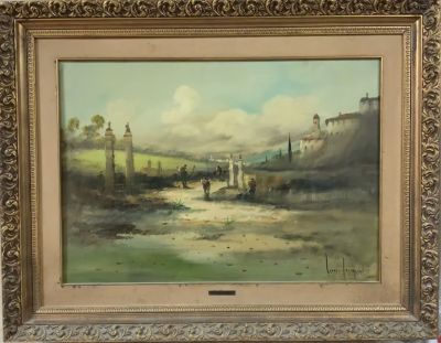 ציור שמן אמן איטלקי 
מידות כולל מסגרת 91X71 ס״מ