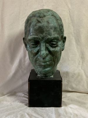 פסל ברונזה דמות לואי ברייל - גובה כולל בסיס 32