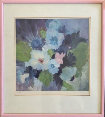 מיליה לאופר ליטוגרפיה חתומה 30X30 ס''מ