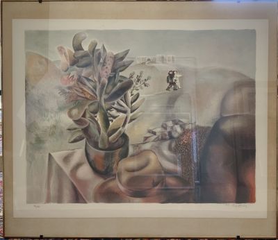 נפתלי בזם ליטוגרפיה חתומה וממוספרת 66X52 ס''מ