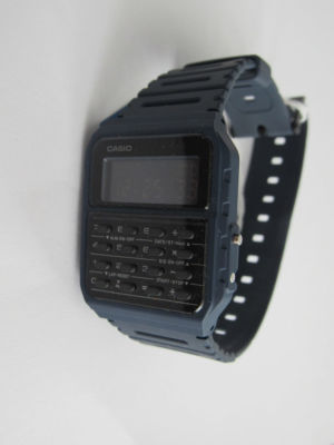 שעון מחשבון CASIO CA-53W כחול כהה חדש עם התגית המקורית שלו מצב עובד