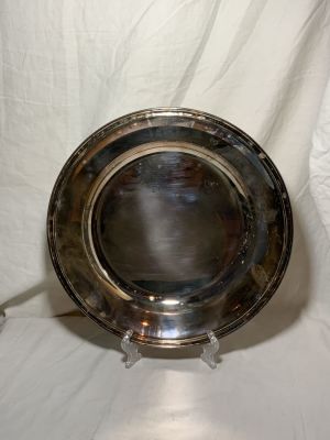 מגש מתכת CHRISTOFLE FRANCE חתום עם הכיסוי המקורי גודל 32.5 ס''מ