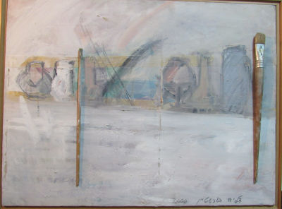 דליה בורשטיין 2000 שמן על בד פגום 61X46 ס''מ