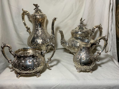 סט 4 חלקים כסף לקפה - תה אנגליה ברמינגהם 1947 משקל כולל 2923 גרם