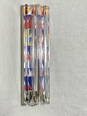 מזוזה AGAM עם קלף צבעוני חתום בזכוכית אורך 12,5 ס״מ 
רוחב 3 ס״מ חתום