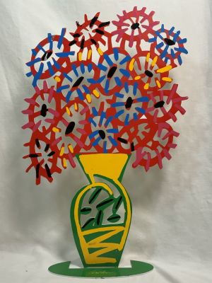 דודו גרשטיין חיתוך לייזר אגרטל פרחים 43X27 ס׳׳מ