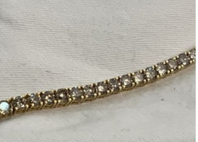 צמיד טניס זהב 14K משובץ 72 יהלומים של 5 נק'-סה"כ CT 3.60 ניקיון P1-2 - צבע לבן- משקל כולל 9.6 