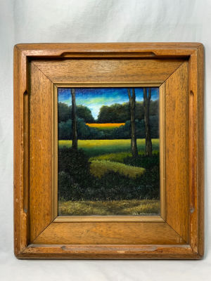 פיצחזדה מאיר שמן על משטח נוף יער 25.4X20.3 ס"מ חתום