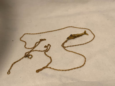 שרשרת ותליון זהב 10K משקל 5.5 גרם