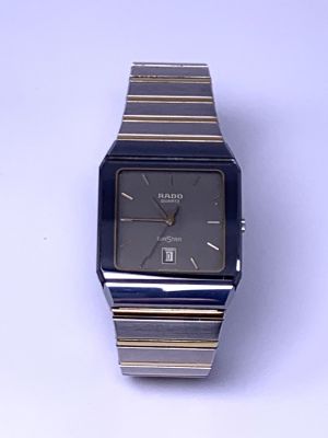 שעון יד RADO DIASTAR TWO TON עם תאריכון - מנגנון קוורץ זקוק לתיקון בעלות 500 ש"ח - 27X35 