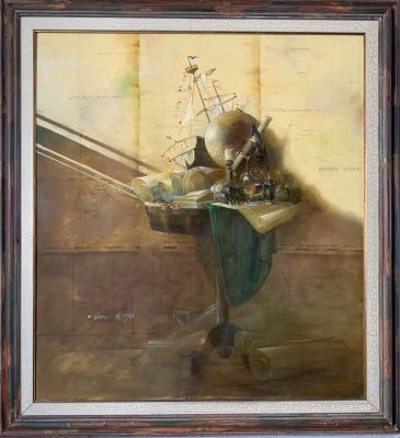 מיכאל גורבן שמן על בד 90X100 ס"מ חתום - מסגרת 112X123 ס"מ