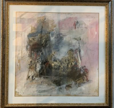 אסתר פרץ ארד- מצעד יום העצמאות - צבעי גועש ופנדה חתום 68X68 ס''מ