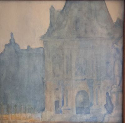 רומנוף ROMANOFF אקוורל על נייר, PARIS, חתום