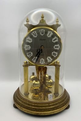 שעון מטוטלת כיפה פלסטיק VINTAGE BUCHERER QUARTZ PLASTIC DOME - CLOCK PENDALUM, מנגנון קוורץ לא נבדק