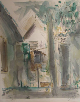 יחזקאל שטרייכמן Yehezkel STREICHMAN (1906-1993) ליטוגרפיה MOURLOT פריז חתומה וממוספרת