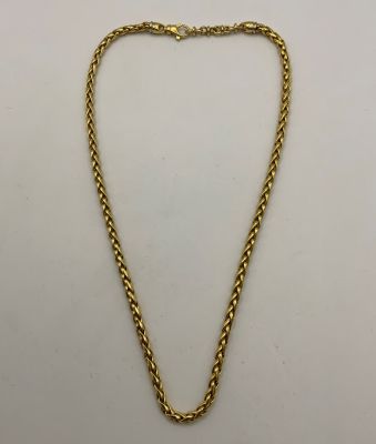 שרשרת זהב צהוב 14K, חוליות שזורות, אורך: 40 ס''מ