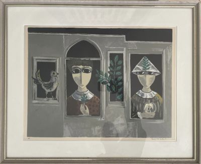 יוסל ברגנר ליטוגרפיה חתומה וממוספרת גודל: 50X40 ס''מ