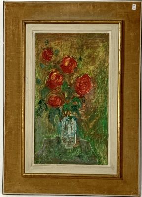 ון דן ברג VAN DEN BERG ציור שמן על בד חתום - 42X25 ס''מ -מסגרת 60X42