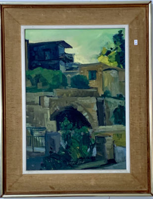 שאול ויקטור שמן על בד חתום 33X46 - מסגרת 62X49