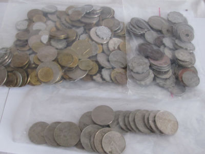 לוט גדול של מטבעות ישראל ישנות כולל א"י - 1184 גרם