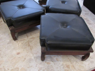 סט 6 שרפרפים עץ ועור מידות: 26X41X41 ס''מ כל אחד