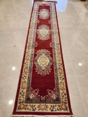שטיח סיני משי עבודת יד 
מידה: 3.05 על 0.69