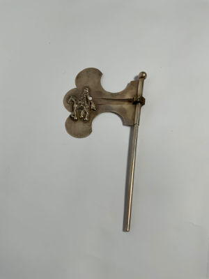 רעשן כסף BIER 925 עם תבליט חתום מצב עובד משקל 44 גרם אורך 14 ס''מ