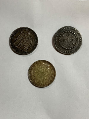 לוט 3 מטבעות כסף עתיקות משקל 60 גרם
