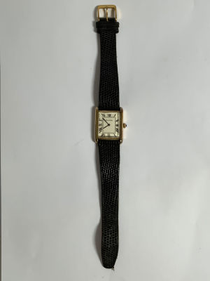 שעון alexis barthelay מתיחה קופסא זהב 18k משקל נטו זהב עם זכוכית גם 15 גרם