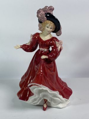 פיגורת פורצלן Royal Doulton שנת 1993 דגם PATRICIA ממוספר , חתום , גובה - 23 ס''מ צבע מיוחד