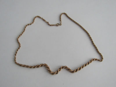 שרשרת חוליות זהב 14K לא חתום נבדק הזהב מתוקן ראו בתמונות אורך 47 ס''מ משקל 9.5 גרם