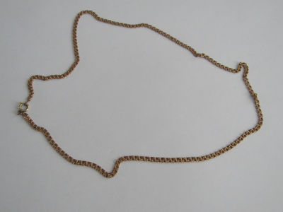שרשרת חוליות זהב 14K לא חתום נבדק הזהב אורך 54 ס''מ משקל 10 גרם