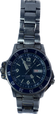 שעון SEIKO אוטומטי עובד דגם ספורט 5 מצב משומש טוב -40 מ"מ קוטר