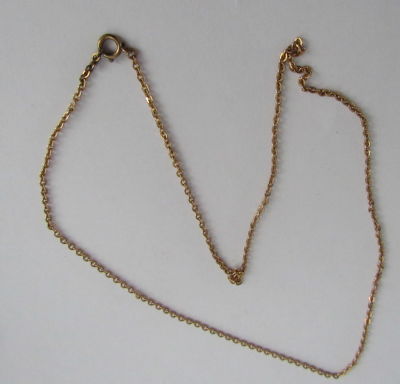 שרשרת עתיקה זהב 9 קרט חתומה אורך 46 ס"מ