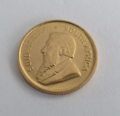 מטבע זהב דרום אפריקה 16 מ"מ קוטר מ 1981- משקל 3.4 גרם 
( אין דיוק במידות ומשקל בעשיריות מ"מ 