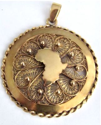 תליון זהב 14 קרט לא חתום - נבדק - קוטר 5 ס"מ