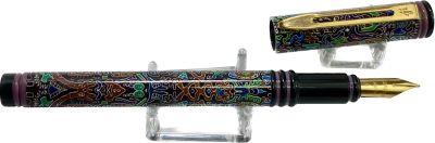 עט נובע watermen עם ציפורן ציפוי זהב נטבל בדיו מידת הציפורן m עם הדפס מיוחד ישנם שריטות של שנים 