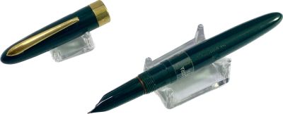 עט נובע WATERMAN'S ציפורן זהב 14K נטבל בדיו אורך 12.5 ס"מ בקופסא מקורית, עתיק
