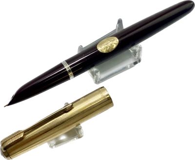 עט נובע PARKER 51 נטבל בדיו, ציפוי זהב גולדפילד 12K בקופסא מקורית, אורך 13.5 ס"מ