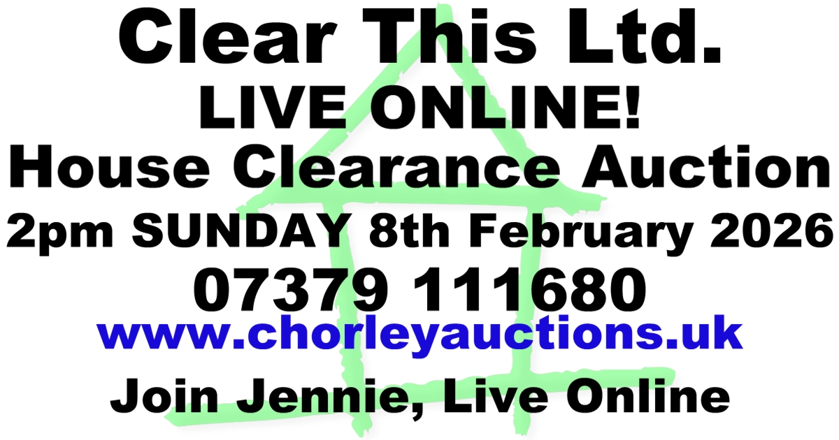 Clear This Auctions | Auction 19 | Eclectic House Clearance Auction Many Lots Starting at Just &pound;1