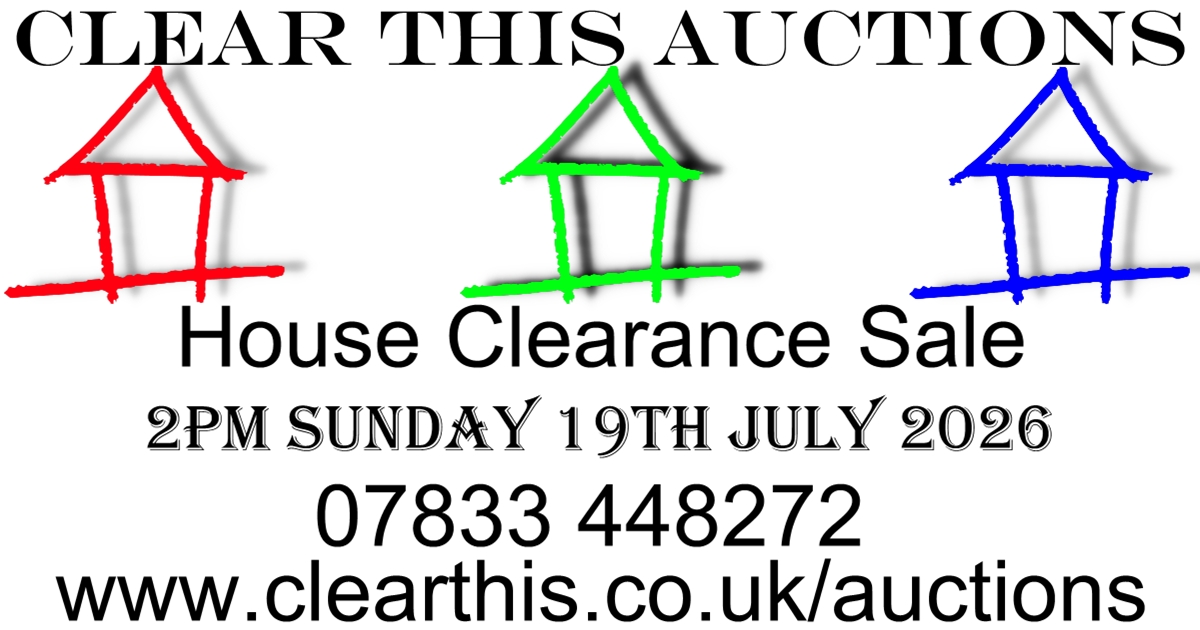 Clear This House Clearance Auction. More Being Added
