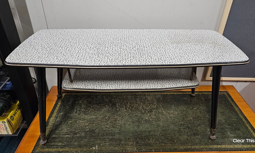 Lot 31: Mid century formica topped coffee table