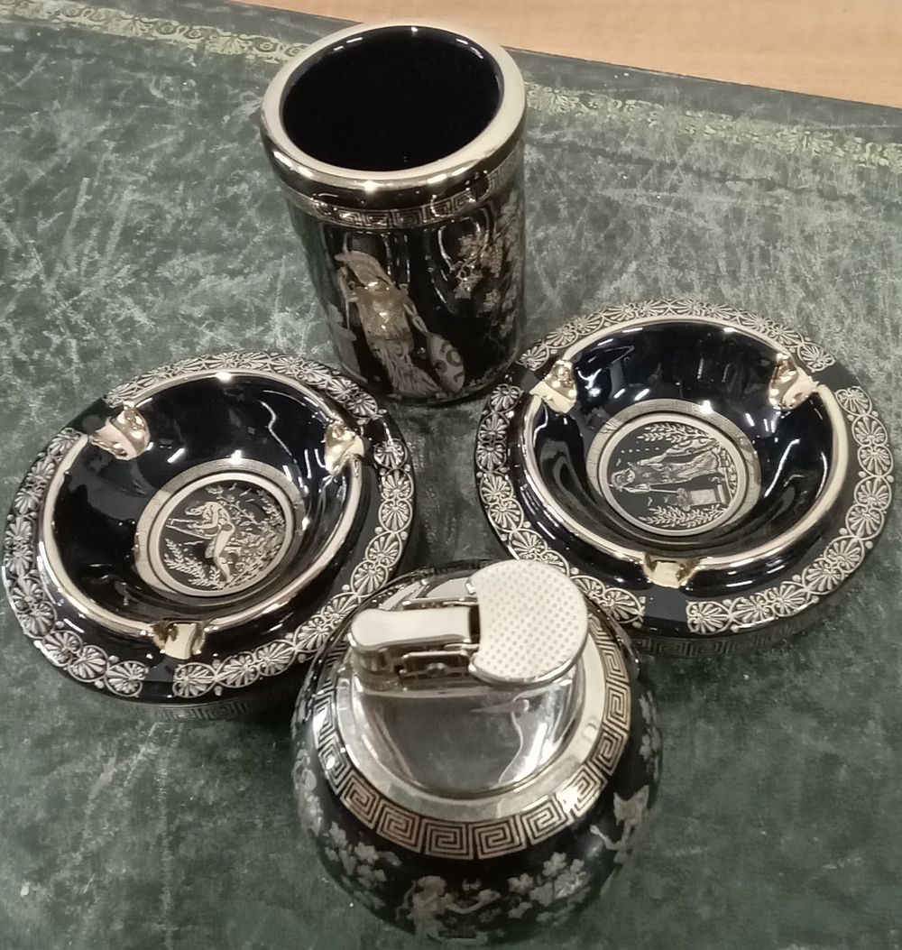 Lot 127: Greek Ceramic smokers set