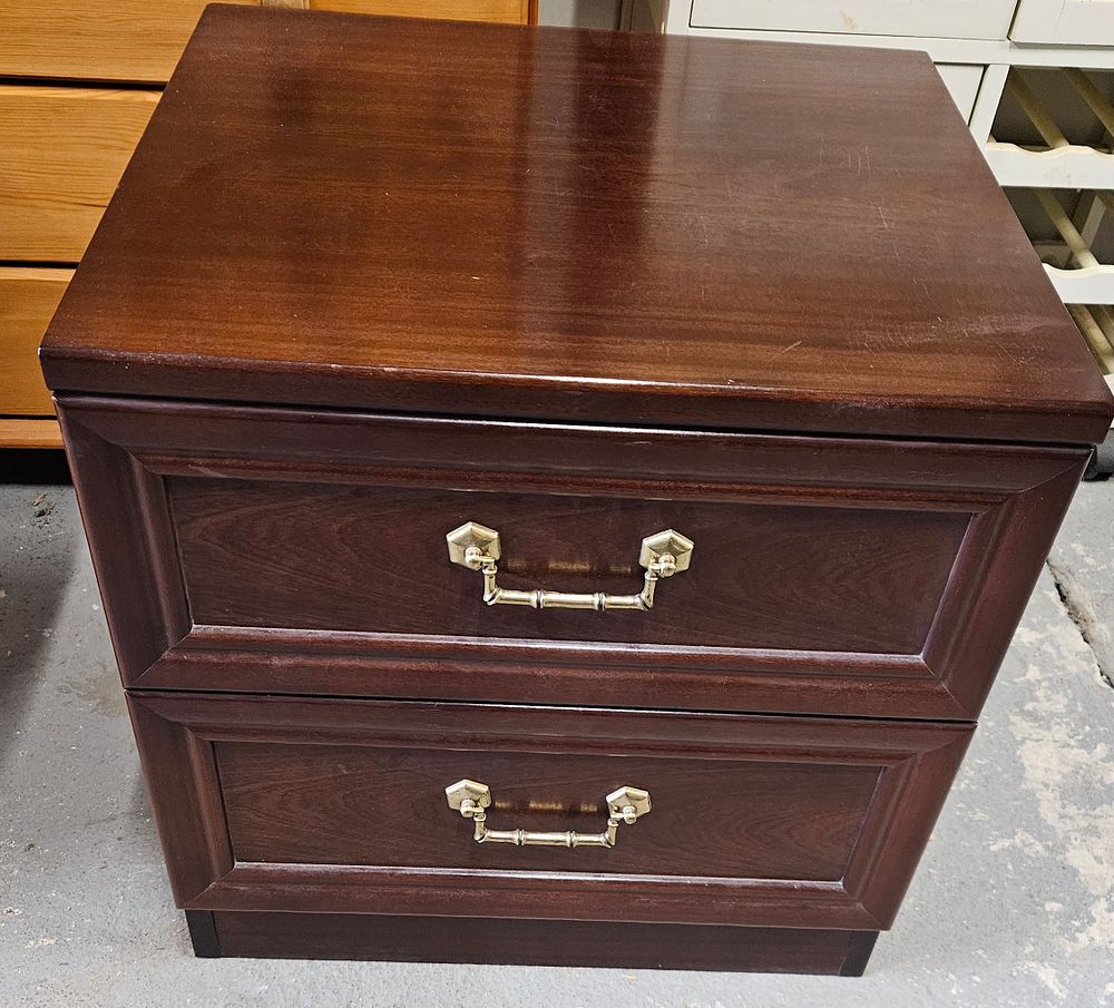 Lot 149: Gplan 2 Drawer Bedside Cabinet