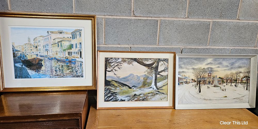 Lot 162: Three Large Framed Pictures