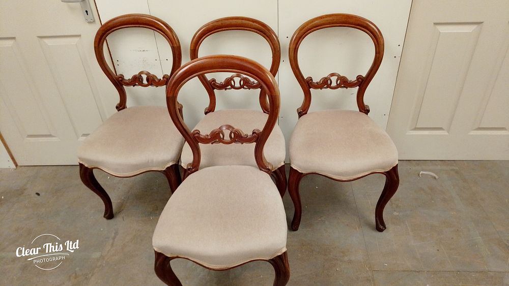 Lot 319: Vintage balloon back chairs