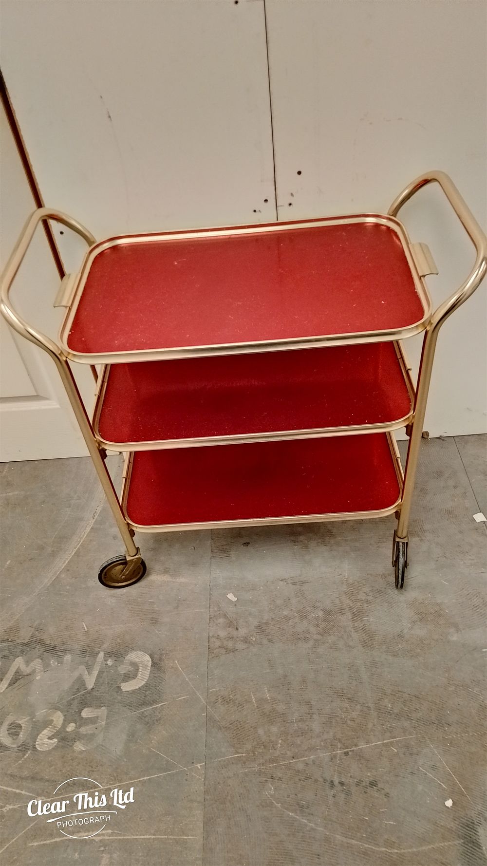 Lot 24: 3 tier tea trolley